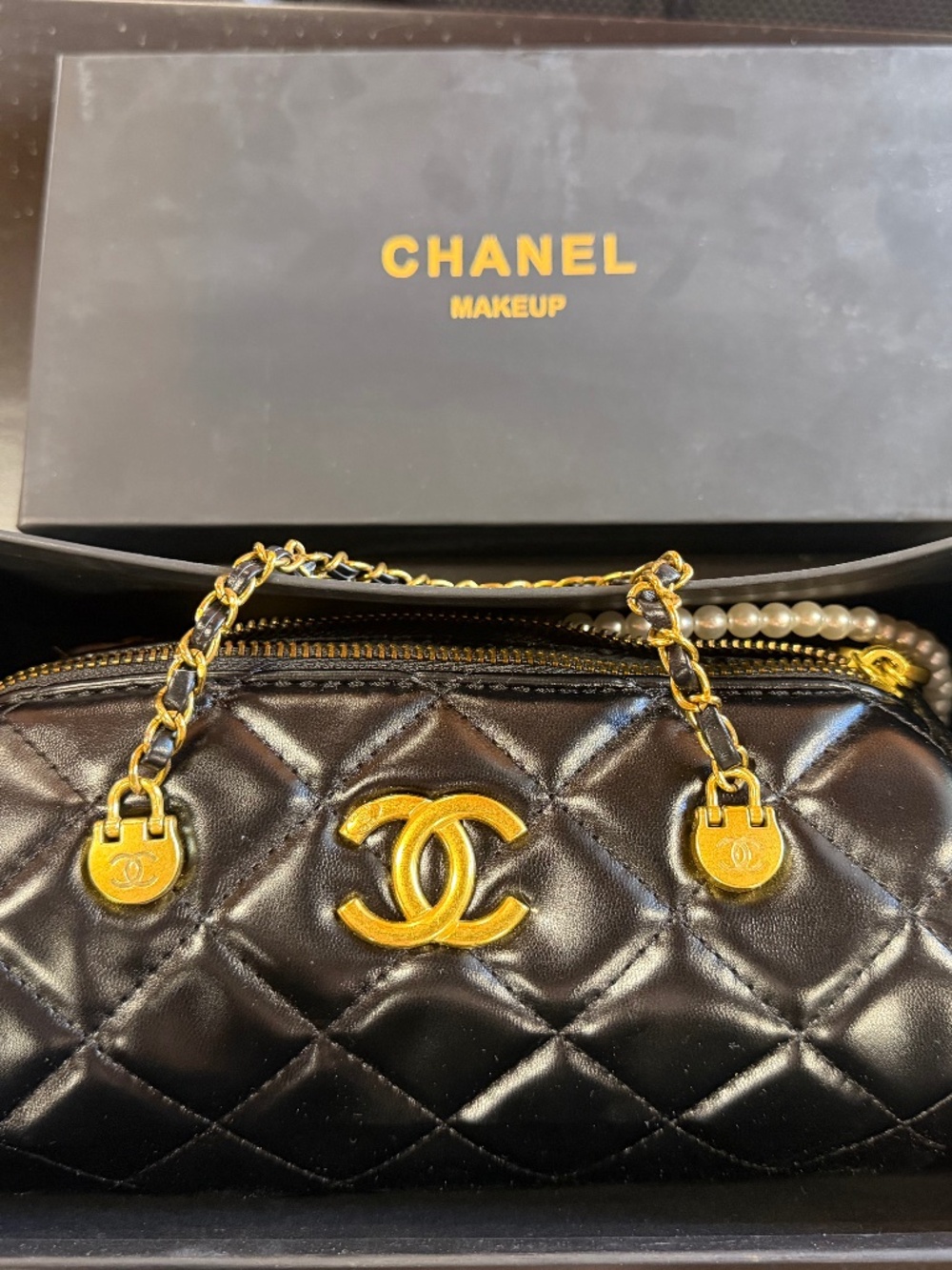 Chanel makeup duffle bag